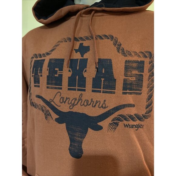 NEW Texas Longhorns Wrangler Pullover Hoodie Sweatshirt Medium New - Picture 4 of 6